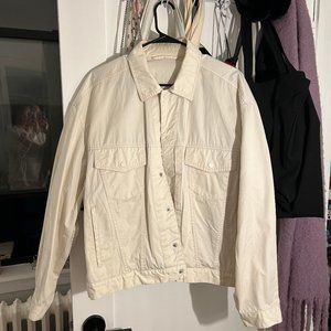 Vintage Cargo/Utility Jacket, Cream White, Size M